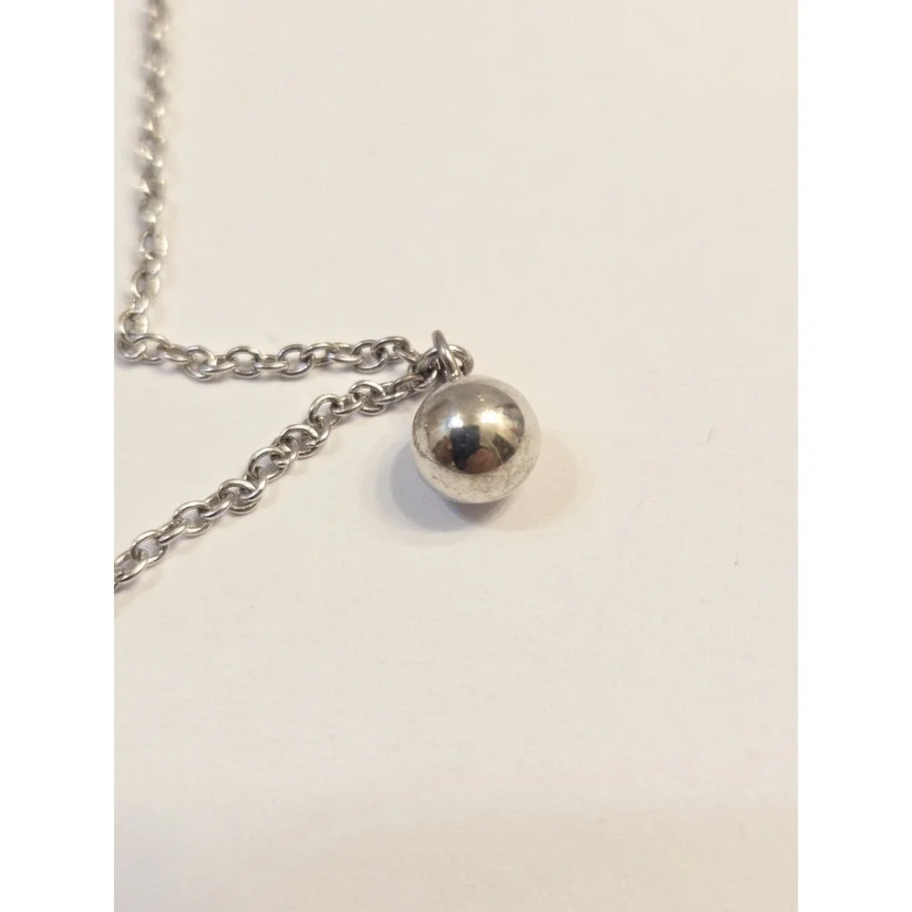 Vintage Sterling Silver Dangle Ball Anklet Adjustable 9-10